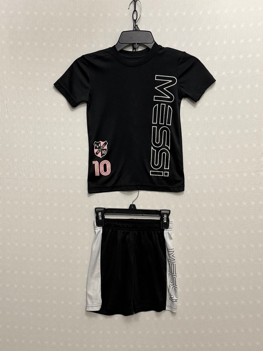 Messi Collection Boys 2pc Set Size 5 Black T-Shirt Shorts #10 Inter Miami
